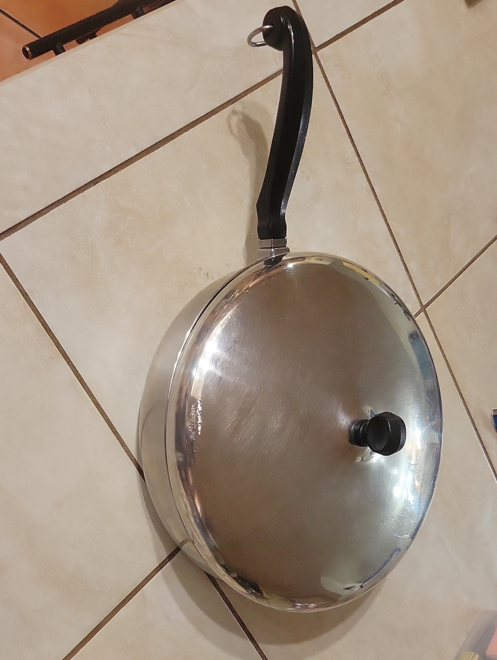 Vintage Farberware Aluminum Clad 10in Frypan With Lid
